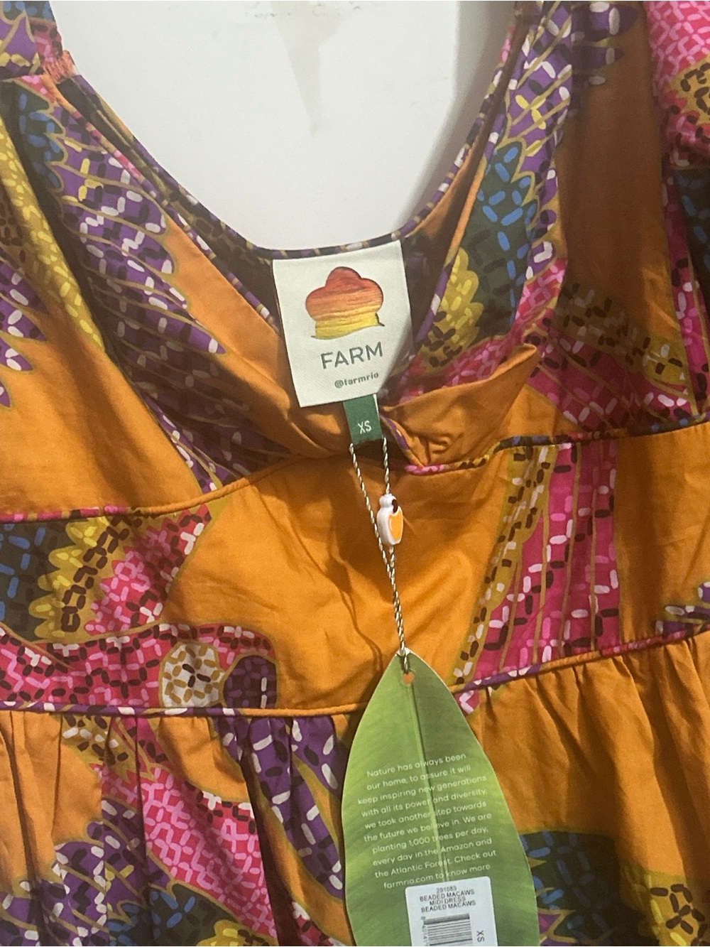 Bohemian Beaded MacawsPuff-Sleeve Midi Dress in Yellow Paisley Print - Picture 3 of 11